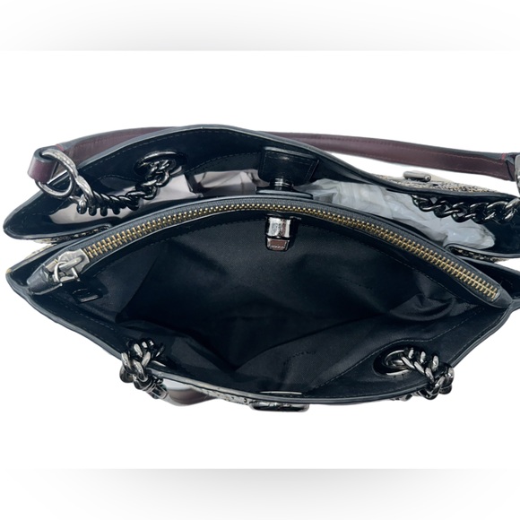 COACH Turnlock Edie Carryall 11874 Colorblock Snakeskin & Pebble Leather EUC - Picture 7 of 12